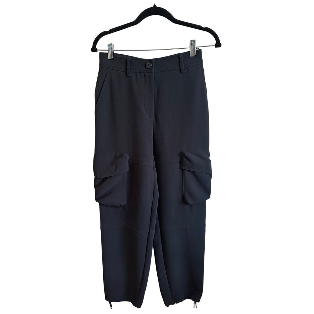 Aritzia Wilfred Navy Blue Cargo Pants Sz 0 Excellent Condition Cinch Ankle